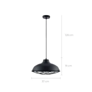 Rendez Vous Déco Suspension Filaire En Métal Noir 14