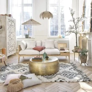 Maisons Du Monde Suspension Fleur En Fibre Végétale Tressée 12