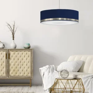 Abat-jours Suspension Jonc Bleu Et Aluminium Ø 65 X H 25 9