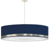 Abat-jours Suspension Jonc Bleu Et Aluminium Ø 65 X H 25 22