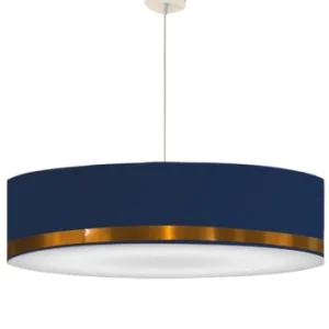 Abat-jours Suspension Jonc Bleu Et Aluminium Ø 65 X H 25 13