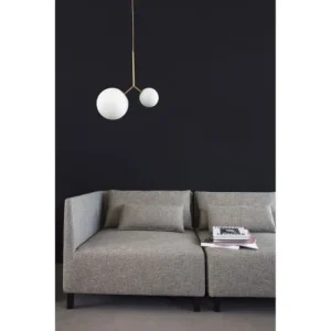 House Doctor Suspension Laiton En Verre Blanc 12