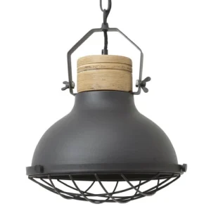 BRILLIANT Suspension Métal Avec Grille Et Bois D33cm 7