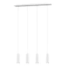 Trio Suspension Métal Blanc 4 Lumières 11