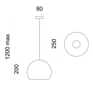 Lumicom Suspension Métal Blanc Mat 25cm 9