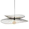 Home Maison Suspension Métal Et Rotin Noir D69,5cm 20