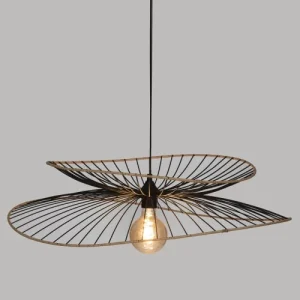 Home Maison Suspension Métal Et Rotin Noir D69,5cm 11