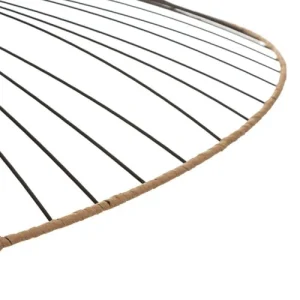 Home Maison Suspension Métal Et Rotin Noir D69,5cm 13
