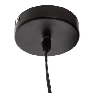 Home Maison Suspension Métal Et Rotin Noir D69,5cm 15