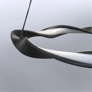 Cristalrecord Suspension Minimaliste Et élégant En Forme D’anneau Noir ø108 Cm 11