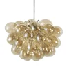 Maisons Du Monde Suspension Multi-globes En Verre Ambré Et Métal Doré D49 20