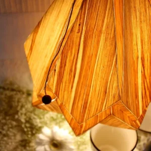 Tedzukuri Atelier Suspension Origami En Ecowood Et Papier Taille M 15