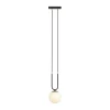 Wonderlamp Suspension Originale Noire Et Dorée Avec Sphère En Verre 20