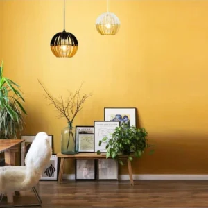 C-Création Suspension Petit Modèle En Lamelles De Bois Naturel Et Blanc 10