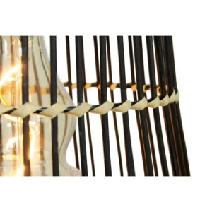 C-Création Suspension Petit Modèle En Rotin Tressé Noir Et Naturel 14