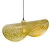 C-Création Suspension Tuile En Métal Perforé Intérieur Doré Extérieur Doré 16