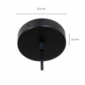 C-Création Suspension Tuile En Métal Perforé Intérieur Doré Extérieur Doré 18